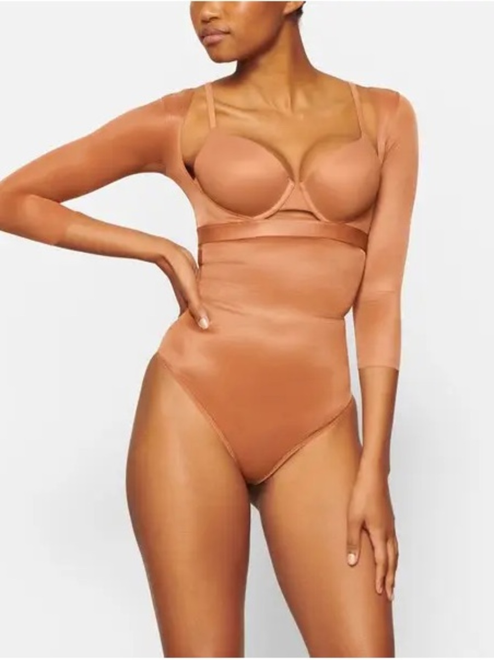 SKIMS Barely There Open Bust Arm Shape BRONZE Size S